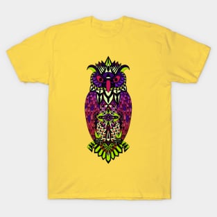 magical owl in boho style pattern ecopop T-Shirt